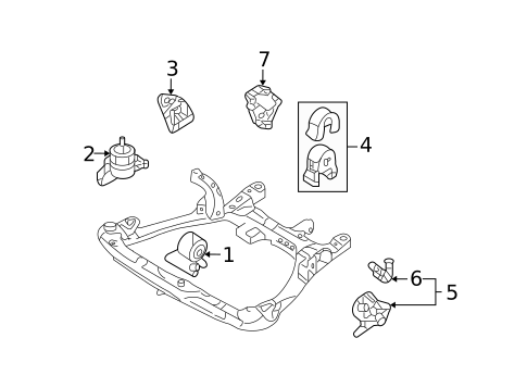 Engine & Trans Mounting for 2008 Kia Optima #0