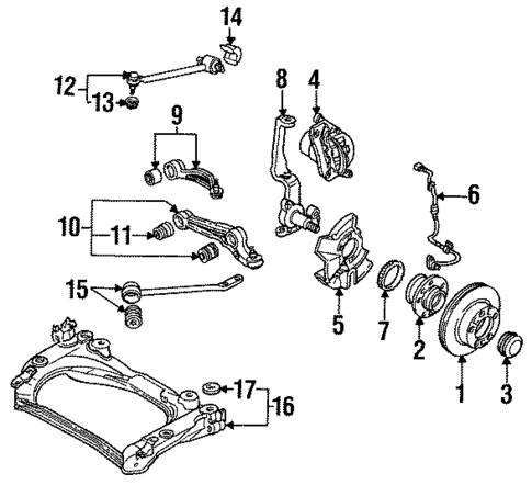 Suspension Components for 1995 Mazda 929 #1
