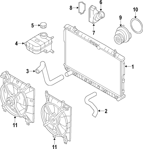 Radiator & Components for 2004 Suzuki Forenza #1