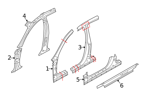 Hinge Pillar for 2015 Kia K900 #0
