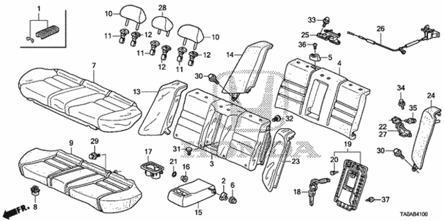 Rear Seat for 2012 Honda Accord #0