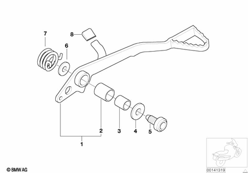Brake Pedal, Connection Linkage for 2008 BMW-Motorrad F 650 GS #0