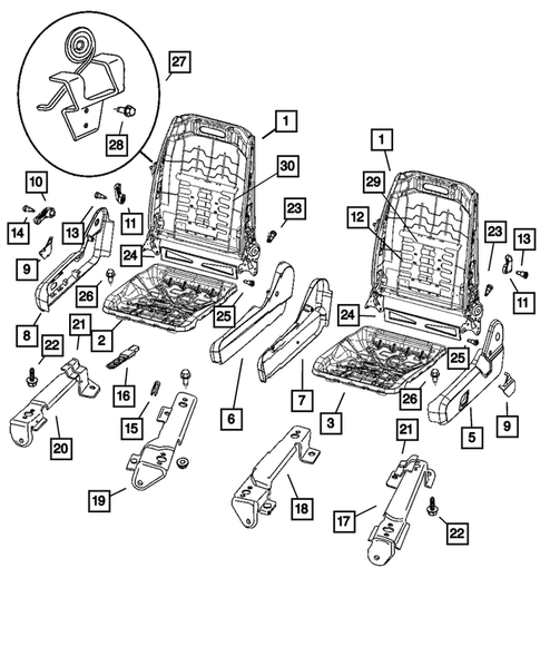 Adjusters, Recliners, Shields for 2007 Dodge Durango #0