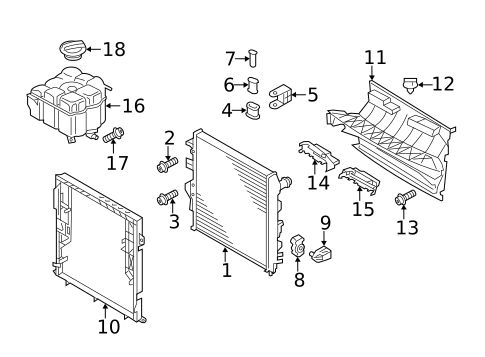 Radiator & Components for 2015 Volkswagen Touareg #0
