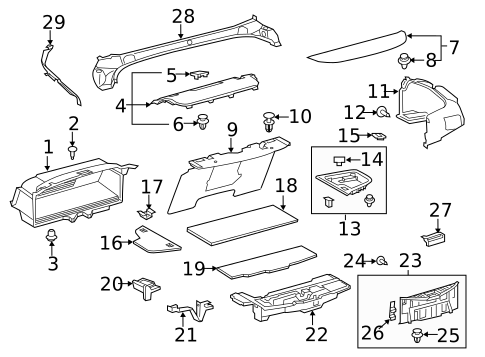 Interior Trim - Rear Body for 2022 Lexus LC500 #0