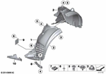 51717213643 - : Cover, Wheelhousing, Rear, Front Left for BMW Image