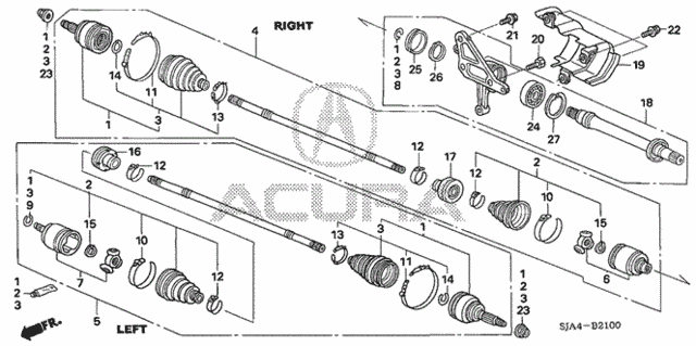 Driveshaft - Half Shaft for 2012 Acura RL #0
