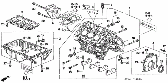 Cylinder Block - Oil Pan for 2005 Honda Pilot #0