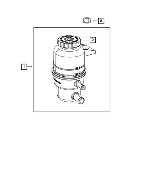 Power Steering Pump and Reservoir for 2015 Dodge Grand Caravan #1