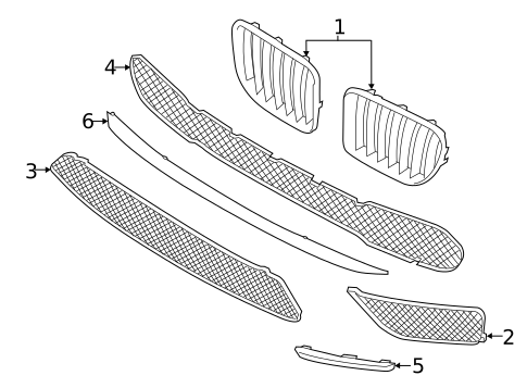 Grille & Components for 2014 BMW X1 #0