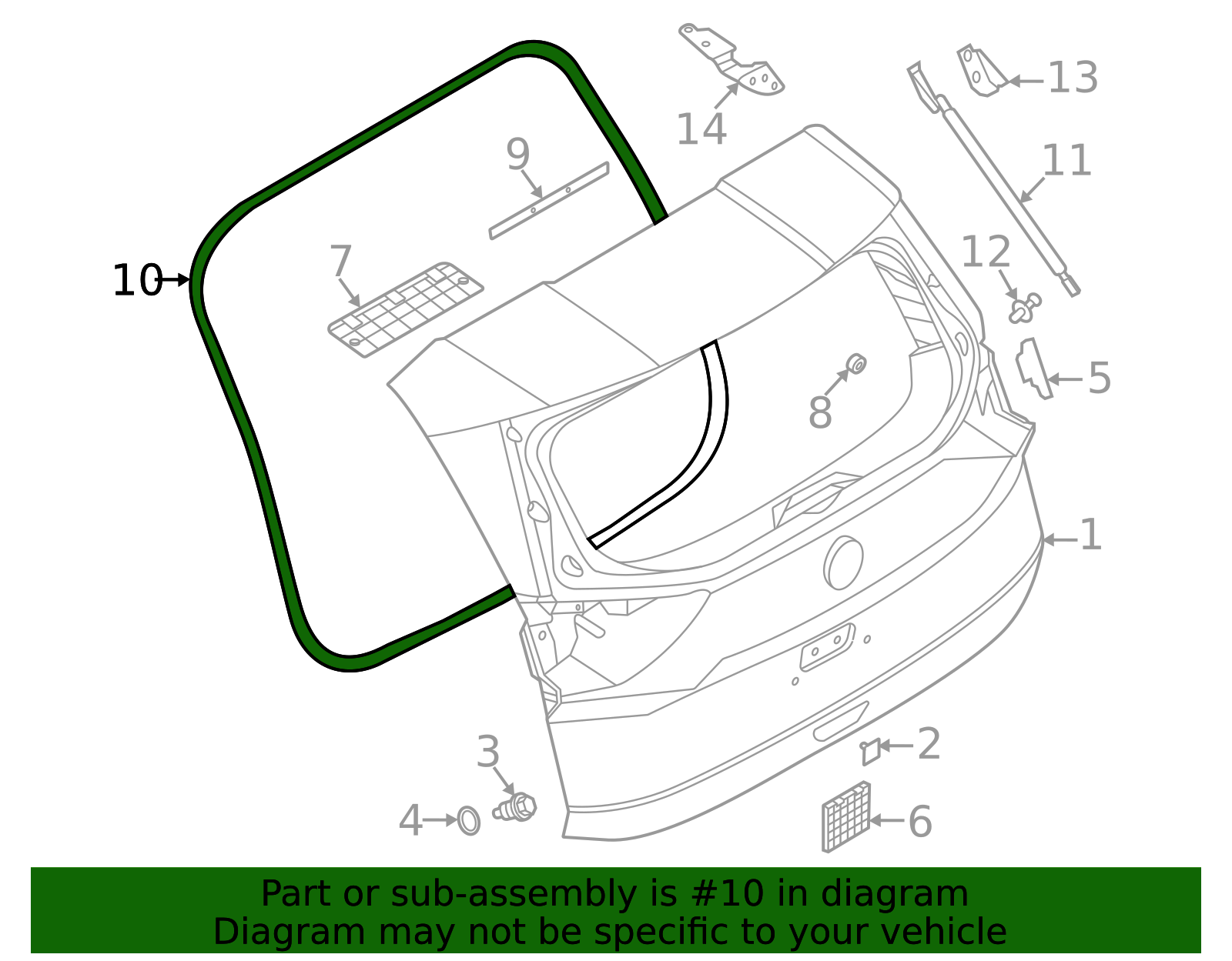 2021-2025 Nissan Rogue Hatch Seal 90830-6RR0A | OEM Parts Online
