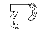 1711049 - Brakes: ACDelcoâ„¢ Park Brake Shoes for Pontiac: Vibe Image