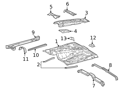 Floor for 2019 Lexus LX570 #0