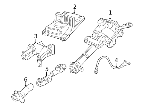 Steering Column Assembly for 2002 Pontiac Aztek #0