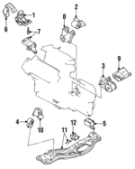 KB3139040 - : Motor Mount for Mazda: 626, MX-6 Image