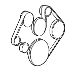 5135745AA - Cooling System: Serpentine Belt for Jeep: Grand Cherokee, Liberty Image