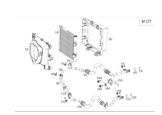2535013901 - : Oil Cooler Line for Mercedes-Benz: GLC63 AMG, GLC63 AMG S Image