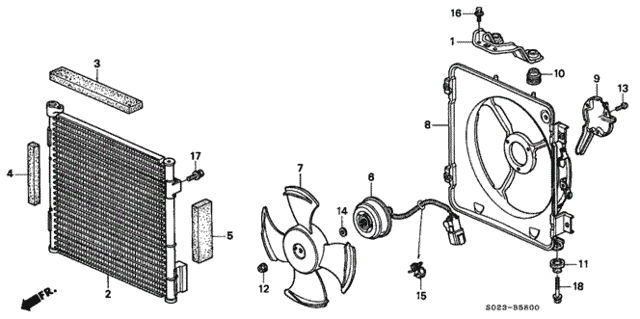 A/C Condenser for 1997 Honda Civic #0