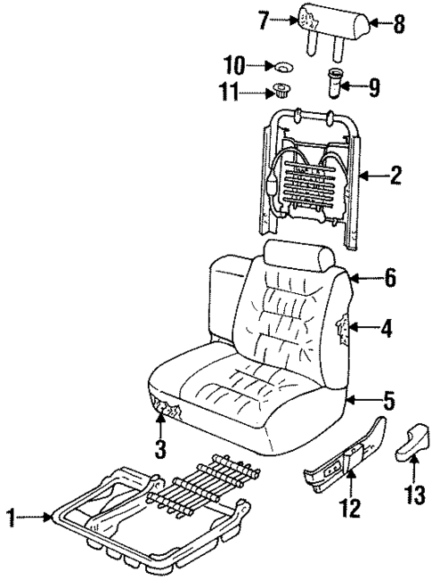Front Seat Components for 1997 Cadillac DeVille #0