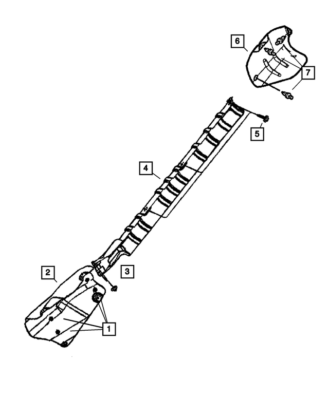 5278712AB - Exhaust: Converter Underbody Shield for Mopar Image