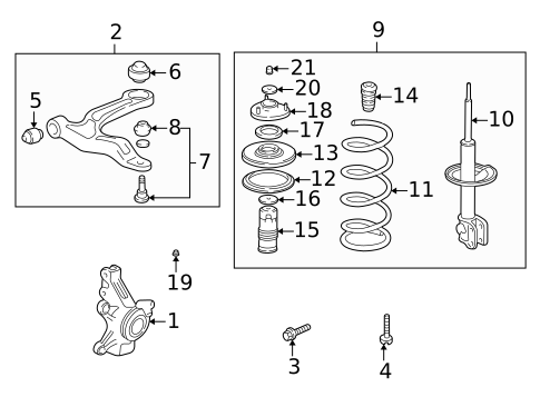 Suspension Components for 1999 Honda Odyssey #0