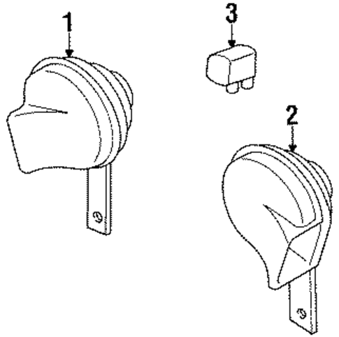 Horn for 1998 Ford Escort #0