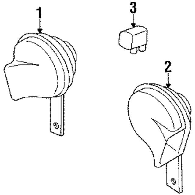 F1CZ13853A - Electrical: Horn Relay for Ford: Escort | Mercury: Tracer Image