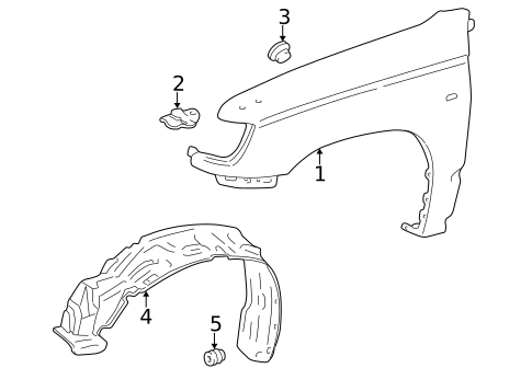 Fender & Components for 1998 Toyota 4Runner #0