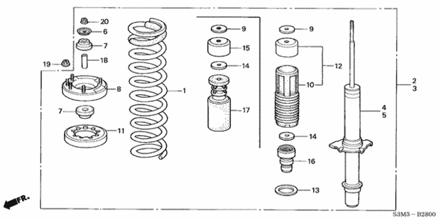 Front Shock Absorber for 2002 Acura CL #0
