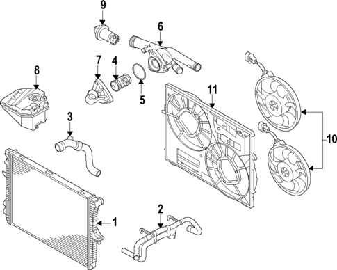 Cooling System for 2010 Audi Q7 #0