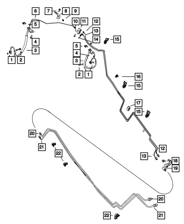 52855445AB - : Brake Tube, Left for Mopar Image