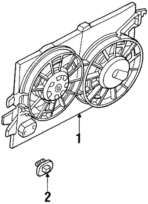 Cooling Fan for 2001 Mercury Cougar #0