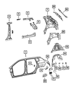 68243523AD - Body Sheet Metal Except Doors: Body Side Aperture Outer Panel, Left for Mopar Image