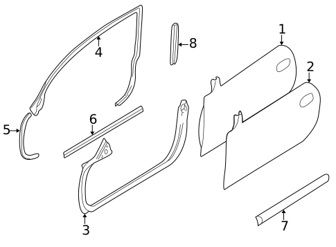 Exterior Trim - Door for 2005 Jaguar XKR #0