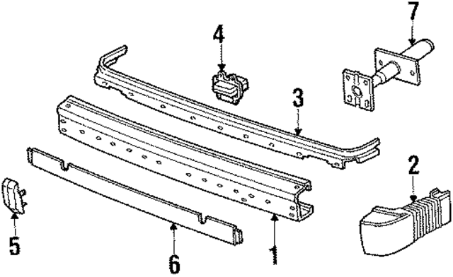 E53Z17906B - Body: Face Bar for Ford Image