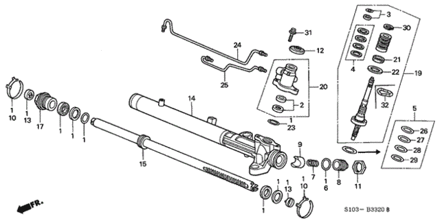 P.S. Gear Box Components for 1997 Honda CR-V #0