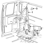 F4TZ18611B68D - Electrical: Retractor for Ford: F-150, F-250 Image