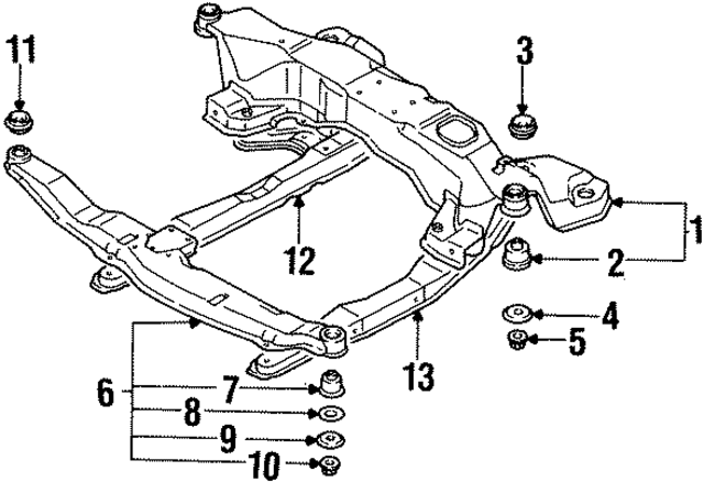MB814979 - Suspension: Engine Cradle Front Bushing for Mitsubishi: 3000GT, Eclipse Image
