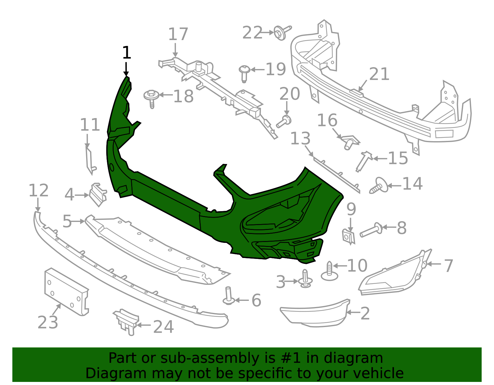 GN1Z-17757-LC - Bumper Cover 2018-2022 Ford EcoSport | Ford Parts