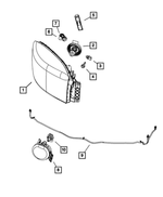 55277409AG - Electrical: Headlamp Park And Turn Lamp, Left for Dodge: Ram 1500, Ram 2500, Ram 3500 | Ram: 1500, 2500, 3500 Image