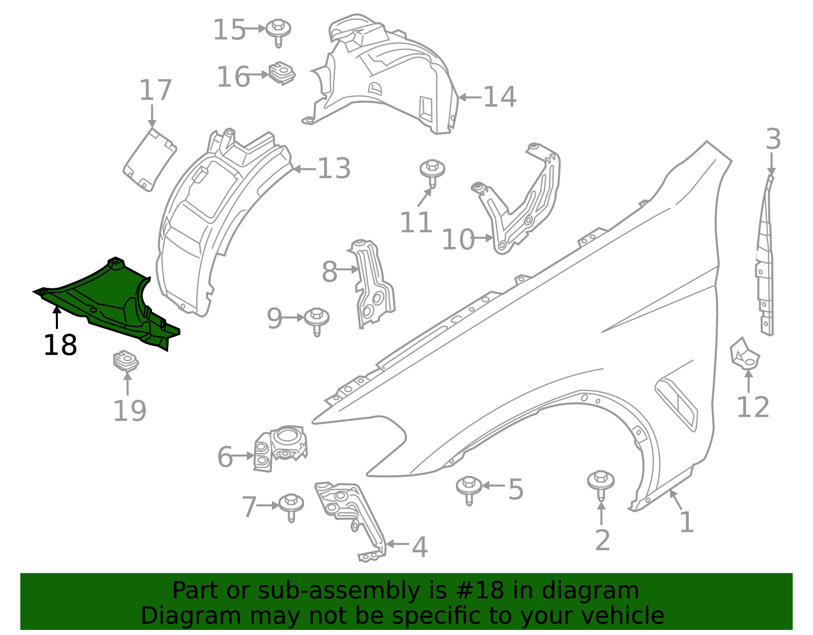 51719854881 - 2022-2025 BMW Fender Liner Extension (51-71-9-854