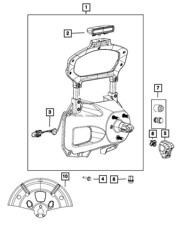 68492325AC - Wheels: Spare Tire Shield for Mopar Image image