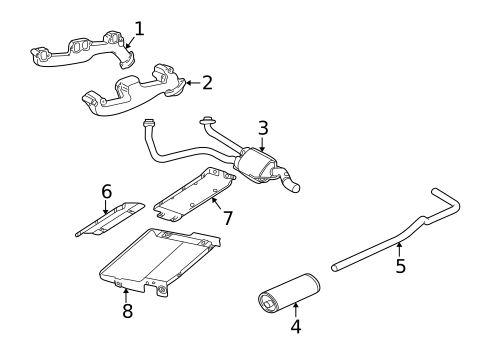 Exhaust Manifold for 2003 Dodge Ram 1500 Van #0