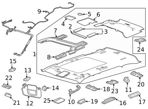 Interior Trim - Roof for 2023 Cadillac Escalade ESV #0