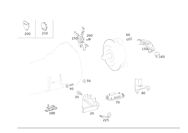 2202710188 - MB Automatic Transmission: Cover for Mercedes-Benz: C230, C250, C280, C300, C350, CL500, CL550, CL63 AMG, CLK350, CLK500, CLK55 AMG, CLK550, CLK63 AMG, CLS500, CLS55 AMG, CLS550, CLS63 AMG, E320, E350, E500, E55 AMG, E550, E63 AMG, GL320, GL550, GLK350, ML320, ML350, ML500, ML550, ML63 AMG, R320, R350, R500, SL500, SL55 AMG, SL550, SL600, SL63 AMG, SL65 AMG, SLK280, SLK300 Image image