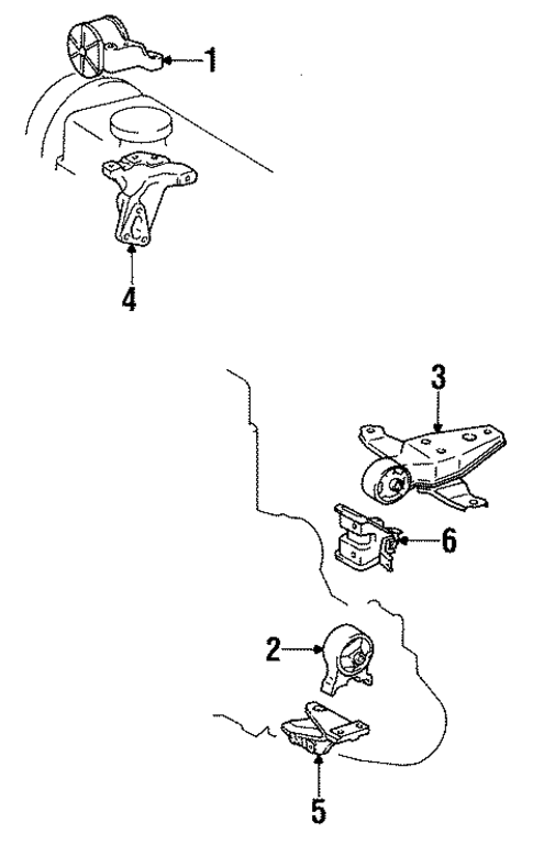 Engine Mounting for 1992 Toyota Paseo #0