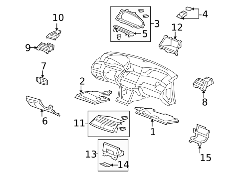 Instrument Panel Components for 2010 Honda Accord #2