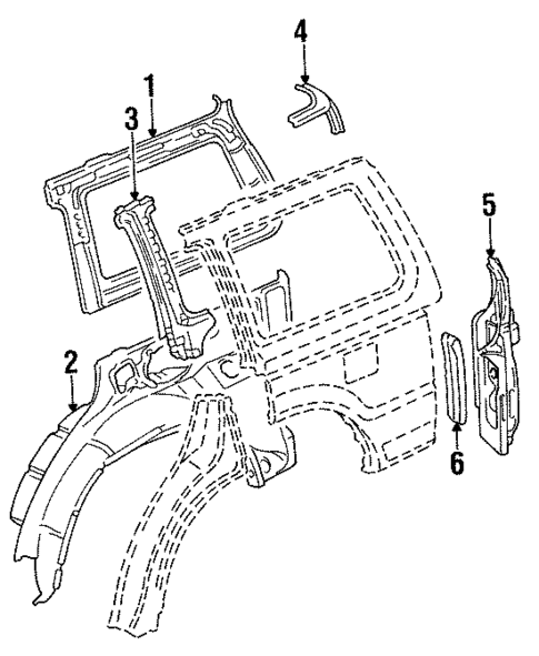 Inner Structure for 1995 Mitsubishi Montero #0