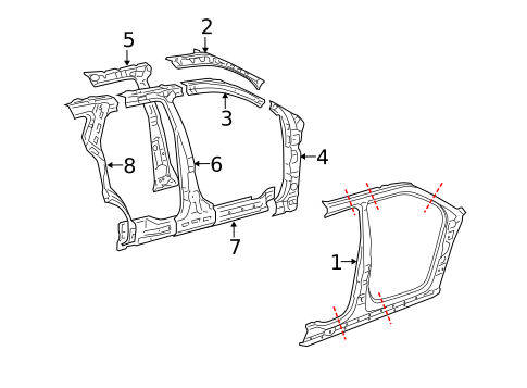 Center Pillar & Rocker for 2005 Ford Freestyle #0