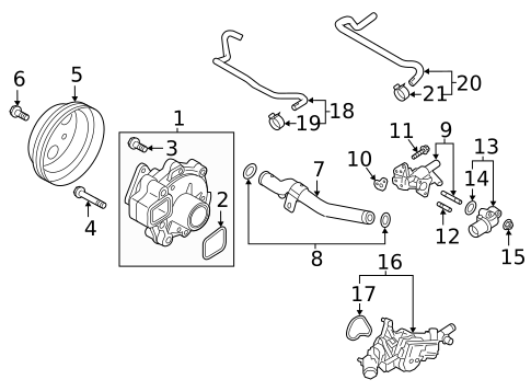 Water Pump & Related Components for 2014 Mazda CX-5 #3